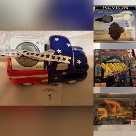 MaxSold Auction: This online auction features coins, new beauty appliances, new toys, non-sports trading cards, stamps, comics, vintage postcards & photos, games, sports collectibles, new school supplies, video games, new Avon jewelry, power tools, craft supplies and much more!